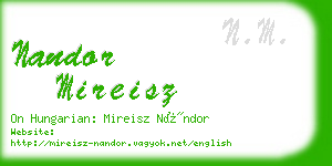 nandor mireisz business card